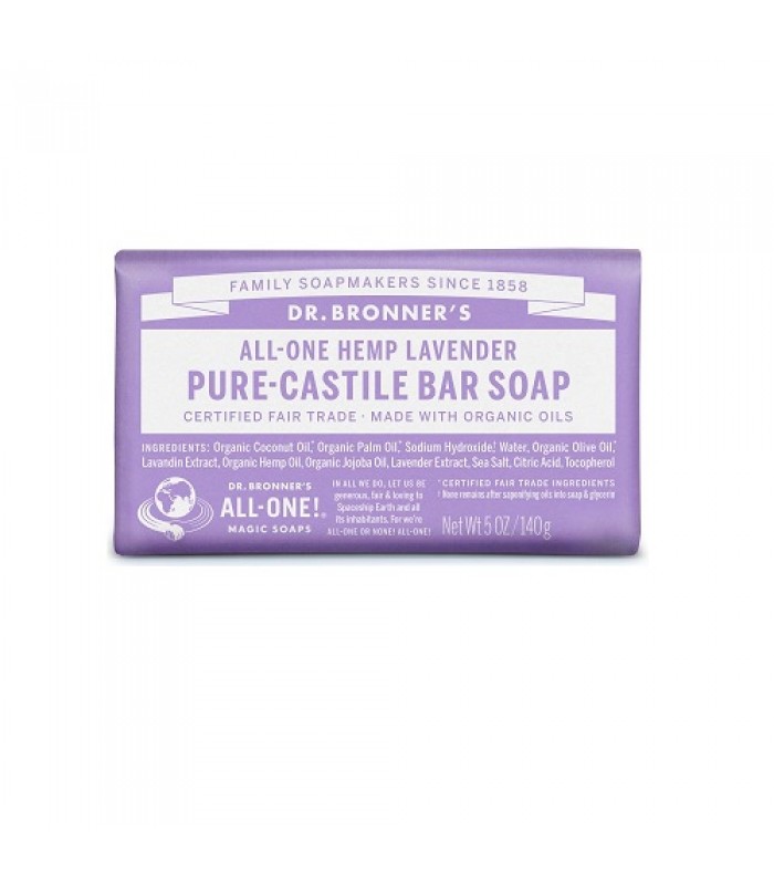 Dr Bronner's LAVENDER Pure-Castile Bar Soap